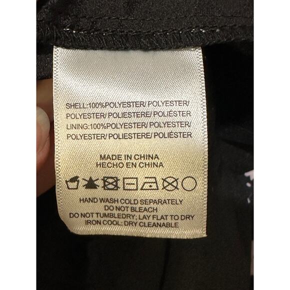 Stellah Tie-Neck Mini Dress Black Floral Print Size Medium NWT - Picture 14 of 14